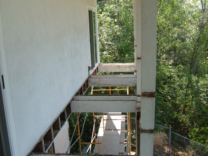 Top view of LA deck in progress.