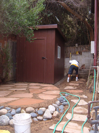 Mt. Washington storage shed and landscaping complete.
